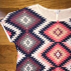 Charming Charlie colorful Aztec shirt
